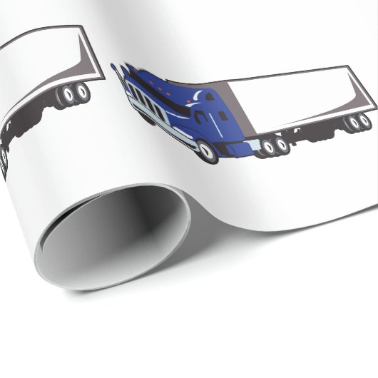 Semi Truck Geschenkpapier (Rolleneckpunkt)