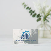 Semi Truck | Globaler Verkehr | Versandmethode Visitenkarte (Stehend Vorderseite)