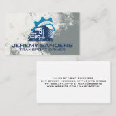 Semi Truck | Globaler Verkehr | Versandmethode Visitenkarte (Vorne/Hinten)