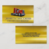 Semi Truck | Goldmetall Visitenkarte (Vorne/Hinten)