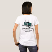 Semi Truck Green T-Shirt (Schwarz voll)