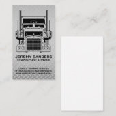 Semi Truck | Hintergrund aus Diamantplatte Visitenkarte (Vorne/Hinten)