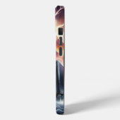 Semi Truck in einem pulsierenden Blitzgesturm Case-Mate iPhone Hülle (Rückseite / Links)