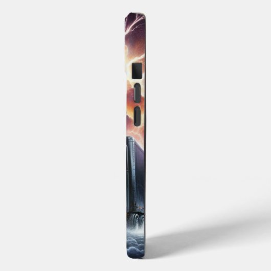 Semi Truck in einem pulsierenden Blitzgesturm Case-Mate iPhone Hülle (Rückseite / Links)