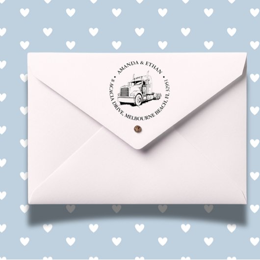 Semi Truck kenworth Permastempel