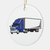 Semi Truck Keramik Ornament (Links)