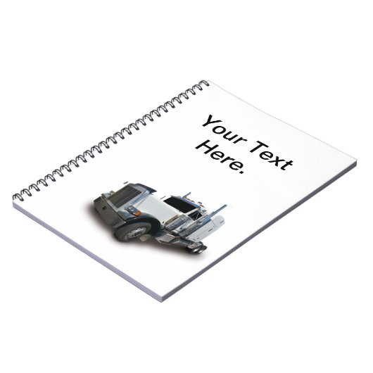 Semi Truck Log Book Spiral Notebook Notizblock (Linke Seite)