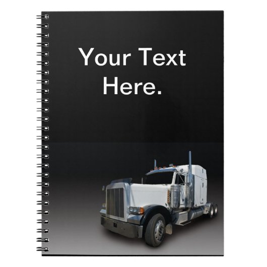 Semi Truck Log Book Spiral Notebook Notizblock (Vorderseite)