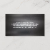 Semi Truck Logo | Dunkler Scratched Steel Visitenkarte (Rückseite)