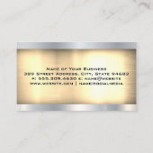 Semi Truck Logo | Gold Silver Metallic Visitenkarte (Rückseite)