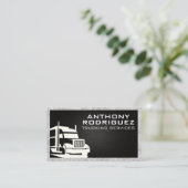 Semi Truck Logo | Lastkraftwagen | Betonrahmen Visitenkarte (Stehend Vorderseite)