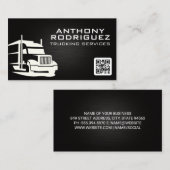 Semi Truck Logo | Lastkraftwagen | QR-Code Visitenkarte (Vorne/Hinten)