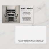 Semi Truck Logo | Metallic | Blue Collar Visitenkarte (Vorne/Hinten)