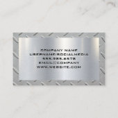 Semi Truck Logo | Metallic Brush | Stahlgrenze Visitenkarte (Rückseite)