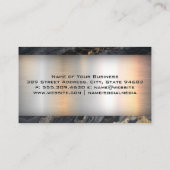 Semi Truck Logo | Metallisch | Marmor Visitenkarte (Rückseite)