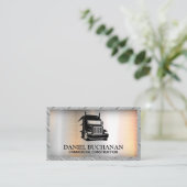 Semi Truck Logo | Stahlgittergrenze Visitenkarte (Stehend Vorderseite)