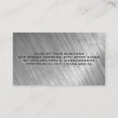 Semi Truck Logo | Worter metallischer Hintergrund Visitenkarte (Rückseite)