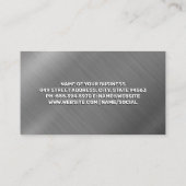 Semi Truck | Metallischer Hintergrund Visitenkarte (Rückseite)