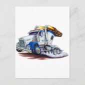 Semi Truck mit Sleepercab Postkarte (Vorderseite)