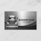 Semi Truck Moderner Beruflicher Metallic Visitenkarte (Vorderseite)