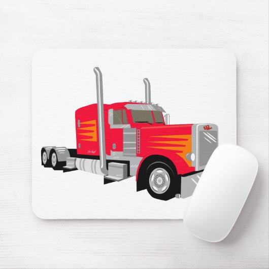 Semi Truck Mousepad (Mit Mouse)