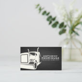 Semi Truck Nah up | Logistik Visitenkarte (Stehend Vorderseite)