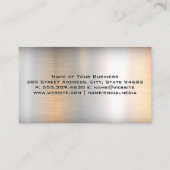 Semi Truck on Road Logo | Metallhintergrund Visitenkarte (Rückseite)