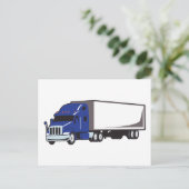 Semi Truck Postkarte (Stehend Vorderseite)