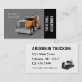 Semi Truck Transportfirma Visitenkarte (Vorne/Hinten)
