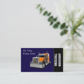 Semi Truck Transportfirma Visitenkarte (Stehend Vorderseite)