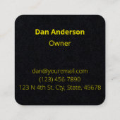 Semi Truck Trucking Retro Sunset Template Quadratische Visitenkarte (Rückseite)