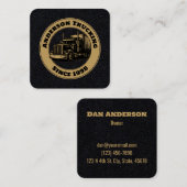 Semi Truck Trucking Template Quadratische Visitenkarte (Vorne/Hinten)