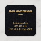 Semi Truck Trucking Template Quadratische Visitenkarte (Rückseite)