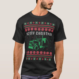 Semi Truck Ugly Weihnachts-Sweater T-Shirt