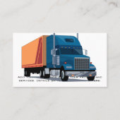 Semi Truck | Verkehr Visitenkarte (Rückseite)