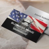 Semi Truck Veteran Trucking American Flag Visitenkarte