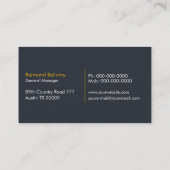 Semi Truck Visitenkarte (Rückseite)