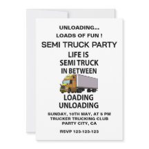 Semi Trucker Trucker Driver Party