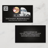 Semi Trucking Services | QR Code Business Card Visitenkarte (Vorne/Hinten)