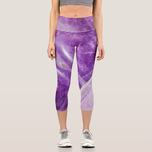 Semi-wertvolle Edelsteinstruktur Capri Leggings (Vorderseite)