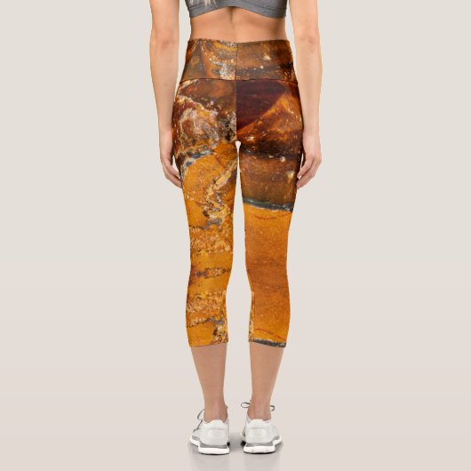Semi-wertvolle Edelsteinstruktur Capri Leggings (Rückseite)
