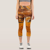 Semi-wertvolle Edelsteinstruktur Capri Leggings (Vorderseite)