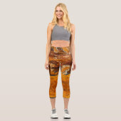 Semi-wertvolle Edelsteinstruktur Capri Leggings (Vorderseite)