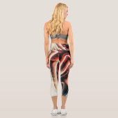 Semi-wertvolle Edelsteinstruktur Capri Leggings (Rückseite)