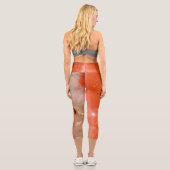 Semi-wertvolle Edelsteinstruktur Capri Leggings (Rückseite)