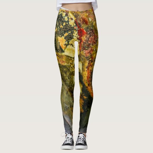 Semi-wertvolle Edelsteinstruktur Leggings (Vorderseite)