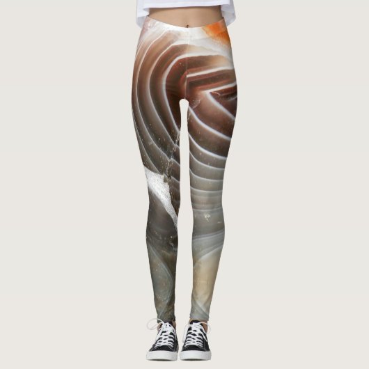 Semi-wertvolle Edelsteinstruktur Leggings (Vorderseite)