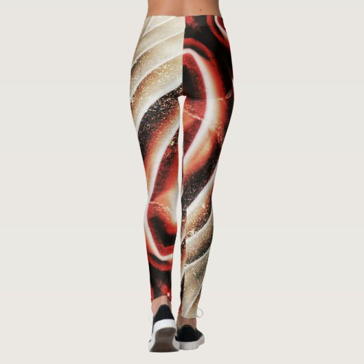 Semi-wertvolle Edelsteinstruktur Leggings (Rückseite)