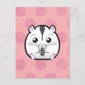 Semi White Russian Zwarf Hamster Postkarte (Vorderseite)