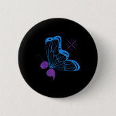 Semicolon 988 Butterfly Suicide Prevention Awarene Button (Vorderseite)